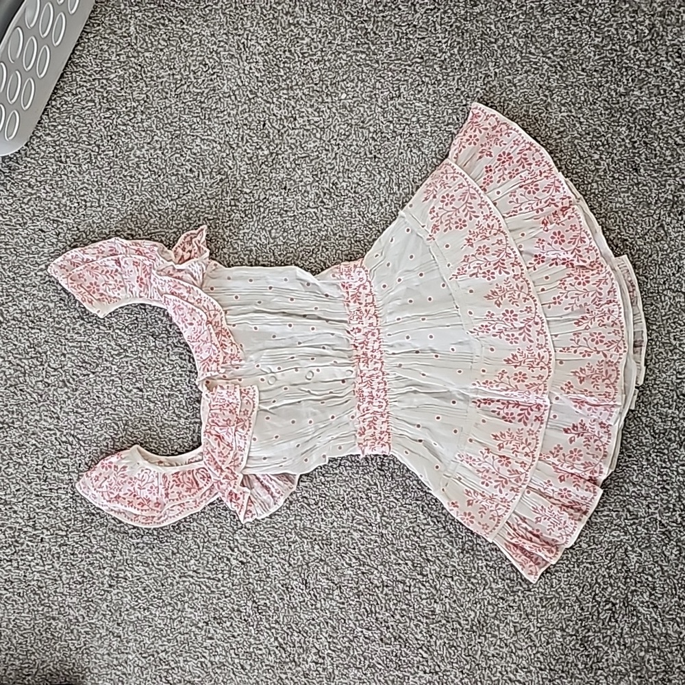 Loveshackfancy pink mini dress